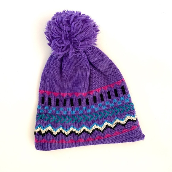 Vintage Accessories - Vintage 90s Pom Pom ski hat beanie Vintage Accessories - Vintage 90s Pom Pom ski hat beanie